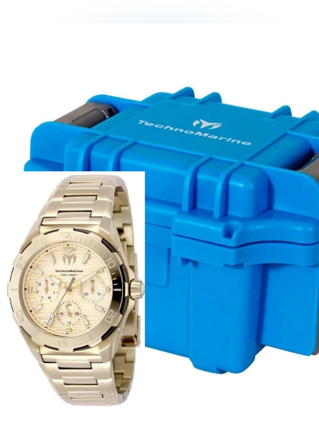 Bnwt Technomarine Women's Seven Seas Quartz Watch & 1-Slot Watch Case